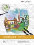 Hartie pentru pictura in acuarela 24 x 32 cm, 15 file, 300 g/m² Tombow